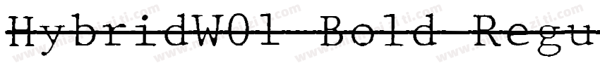 HybridW01-Bold Regul字体转换